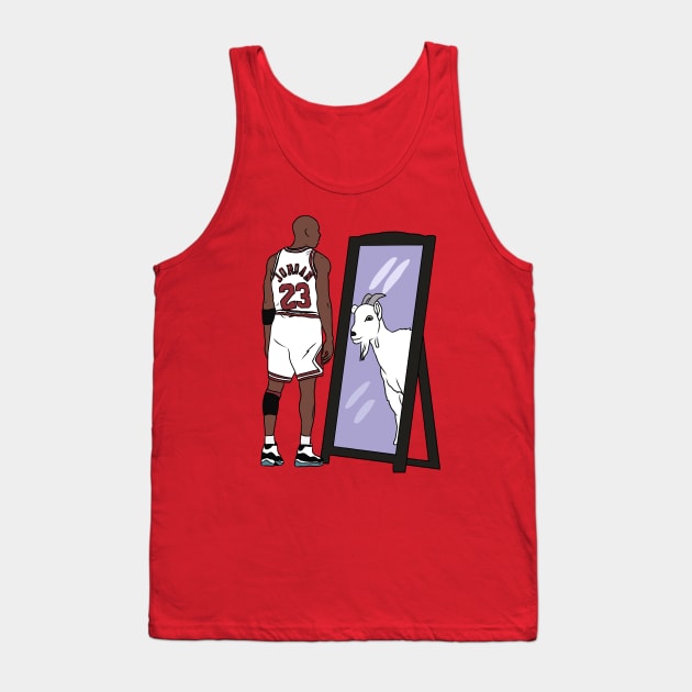 Michael Jordan Mirror GOAT Tank Top by rattraptees